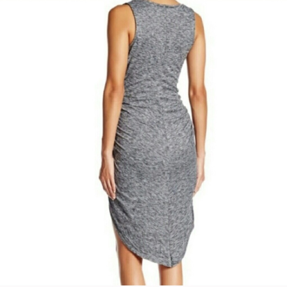 NWT Vanity Room Asymmetrical Gray Stretchy Dress - Picture 3 of 7
